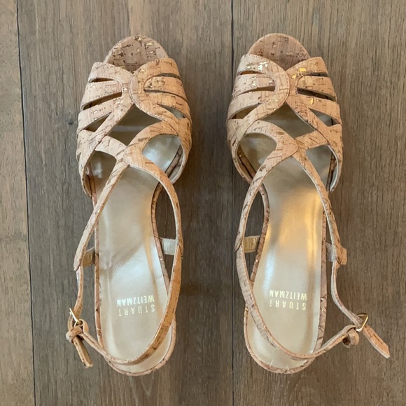 Stuart Weitzman Cork High Heels- Size 9 - Picture 2 of 16